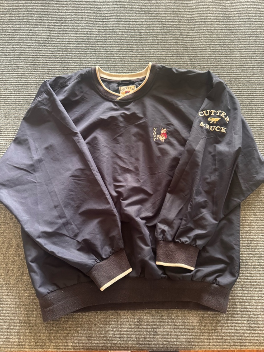 Vintage VTG Cutter and Buck US Naval Academy pullover windbreaker Men's Large